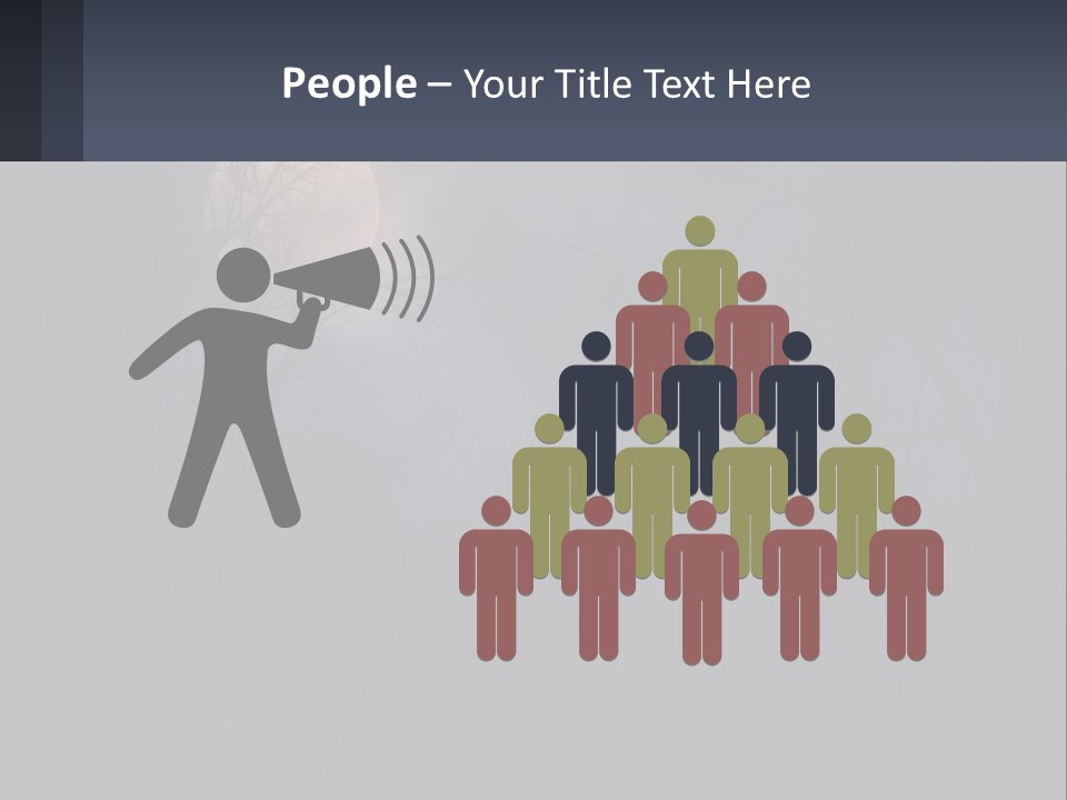 A Full Moon In The Night Sky Over Trees PowerPoint Template