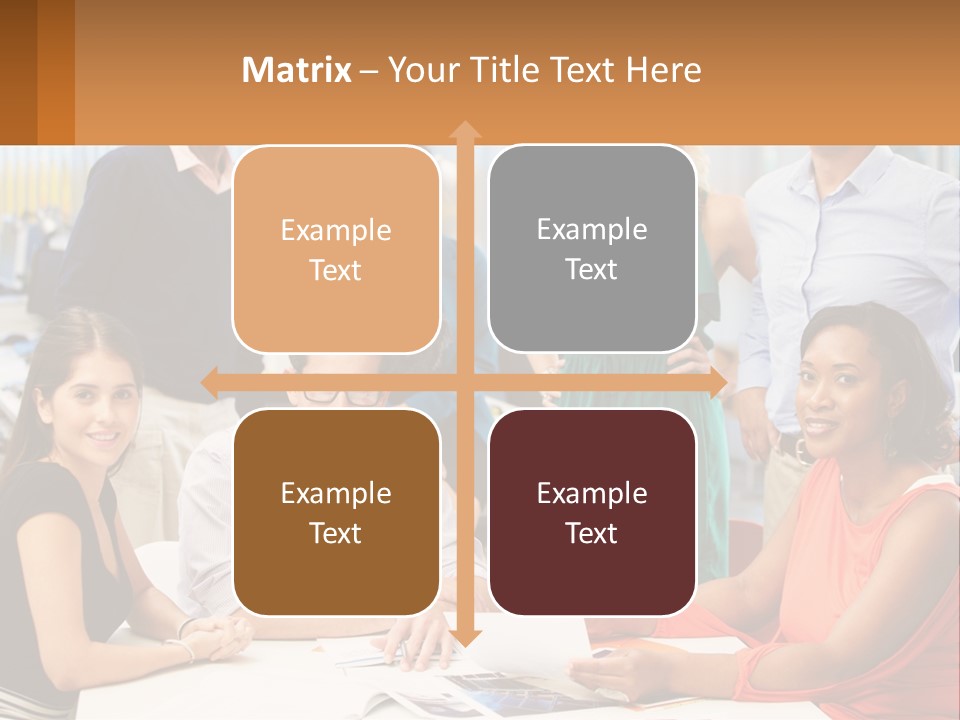 A Group Of People Are Posing For A Picture PowerPoint Template