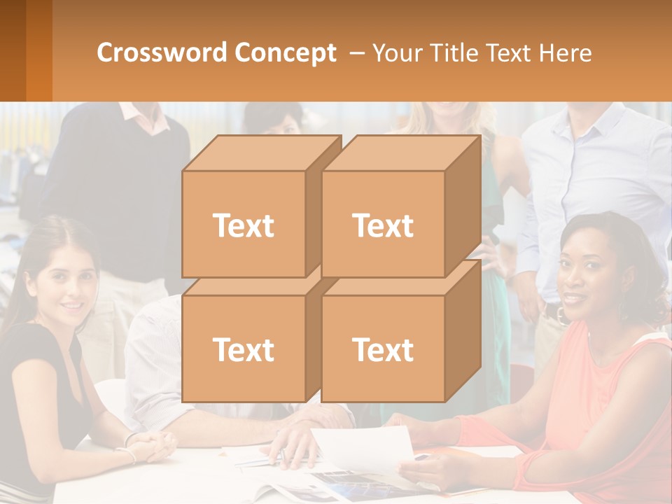 A Group Of People Are Posing For A Picture PowerPoint Template