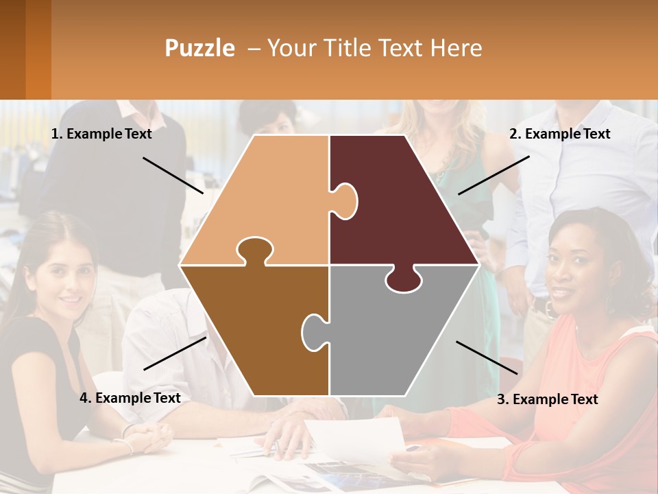 A Group Of People Are Posing For A Picture PowerPoint Template