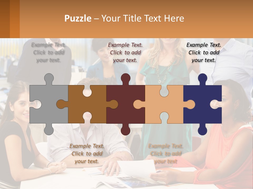 A Group Of People Are Posing For A Picture PowerPoint Template