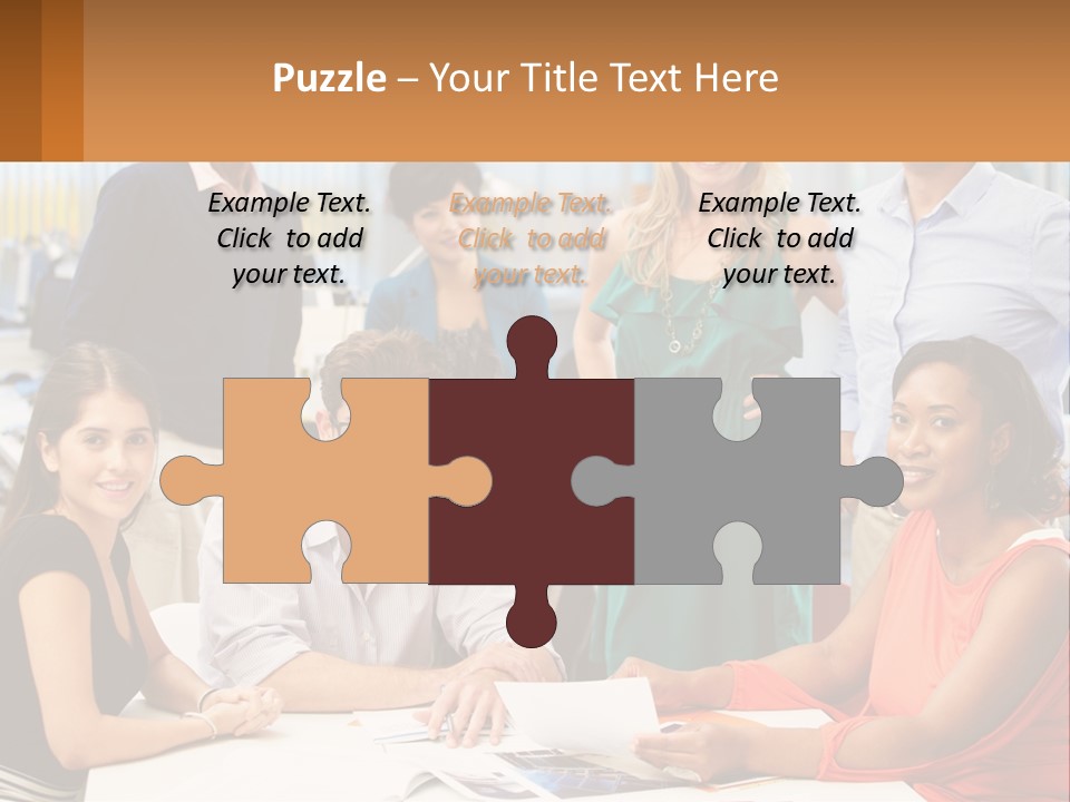 A Group Of People Are Posing For A Picture PowerPoint Template