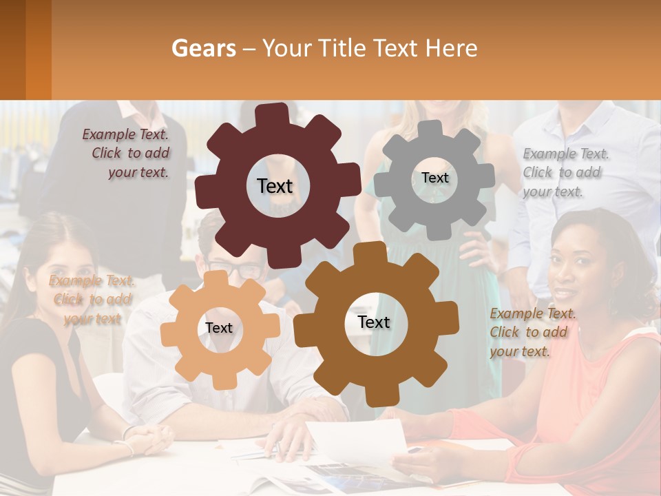 A Group Of People Are Posing For A Picture PowerPoint Template