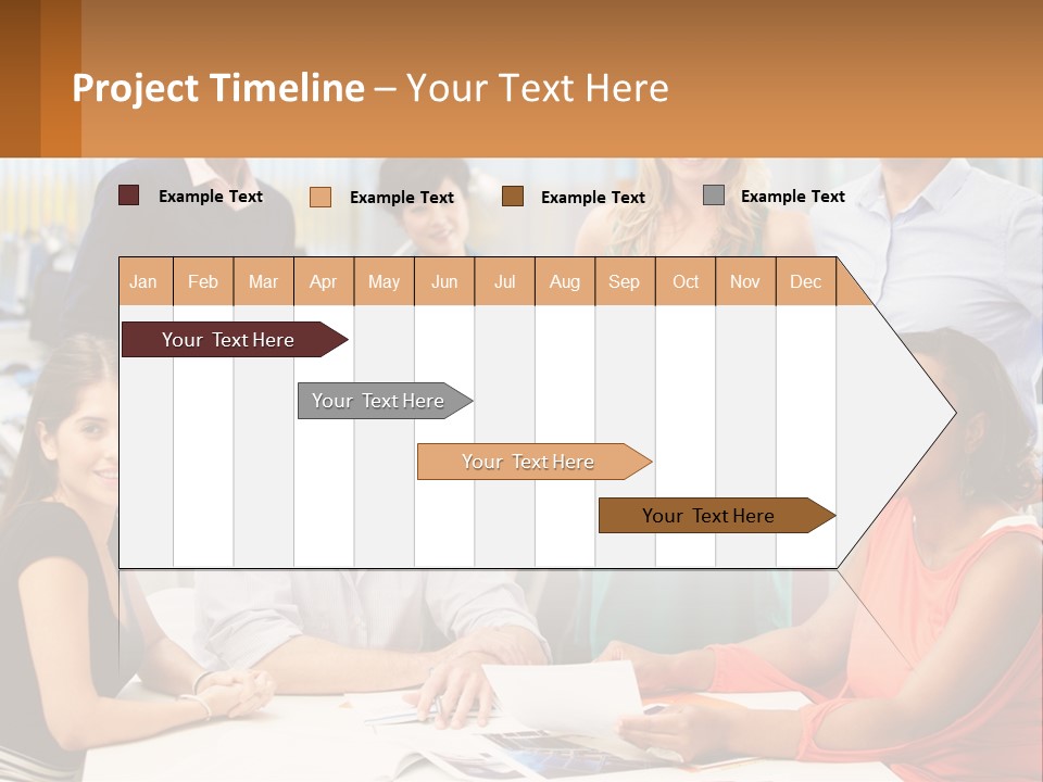 A Group Of People Are Posing For A Picture PowerPoint Template