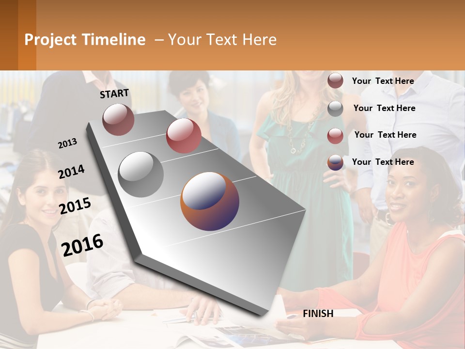 A Group Of People Are Posing For A Picture PowerPoint Template
