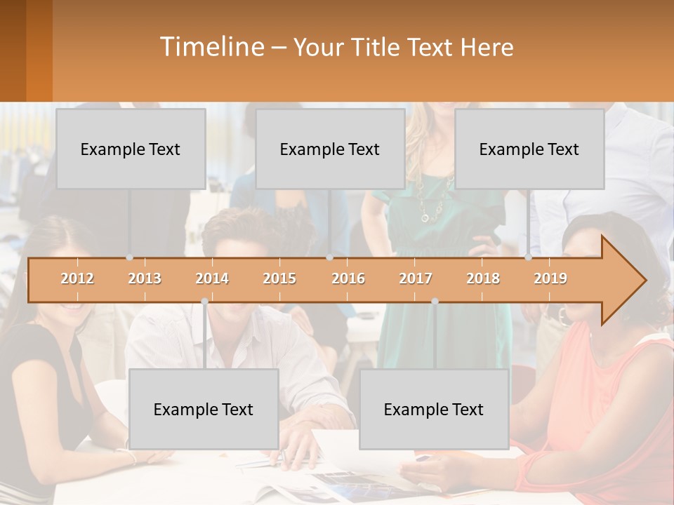 A Group Of People Are Posing For A Picture PowerPoint Template
