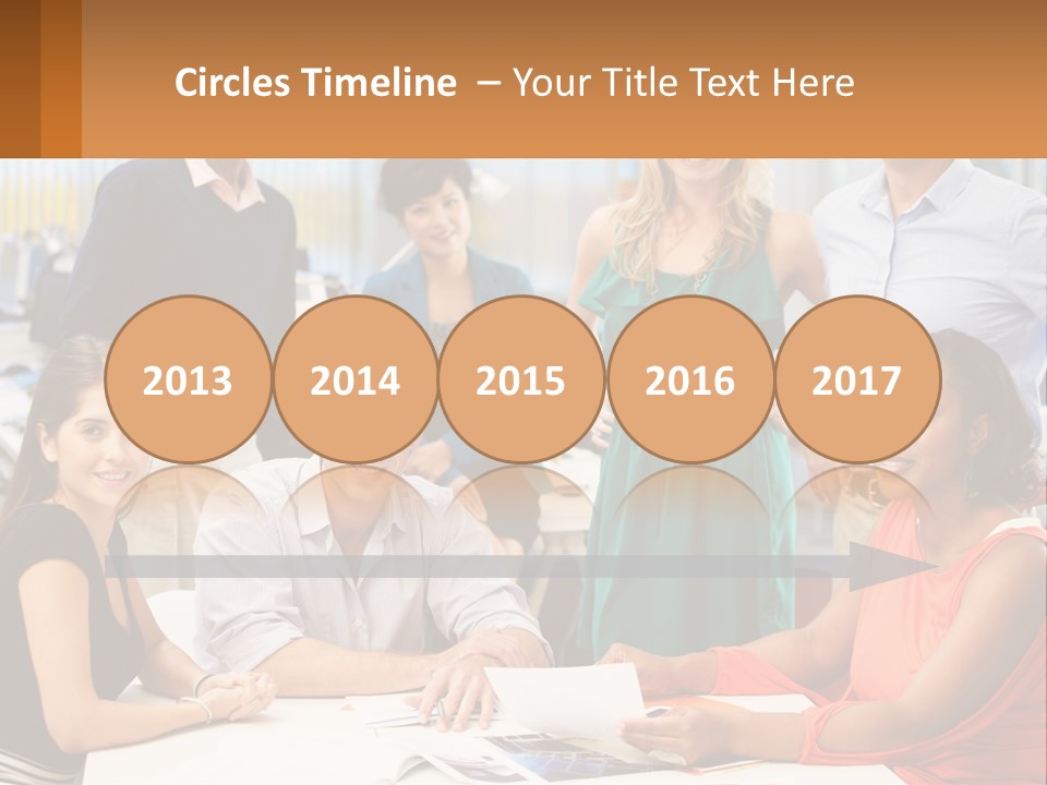 A Group Of People Are Posing For A Picture PowerPoint Template