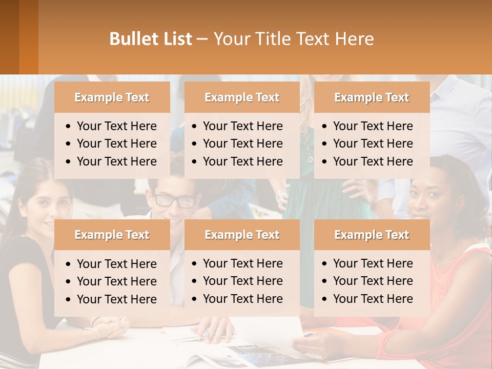 A Group Of People Are Posing For A Picture PowerPoint Template