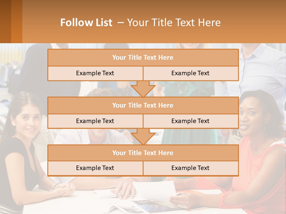 A Group Of People Are Posing For A Picture PowerPoint Template