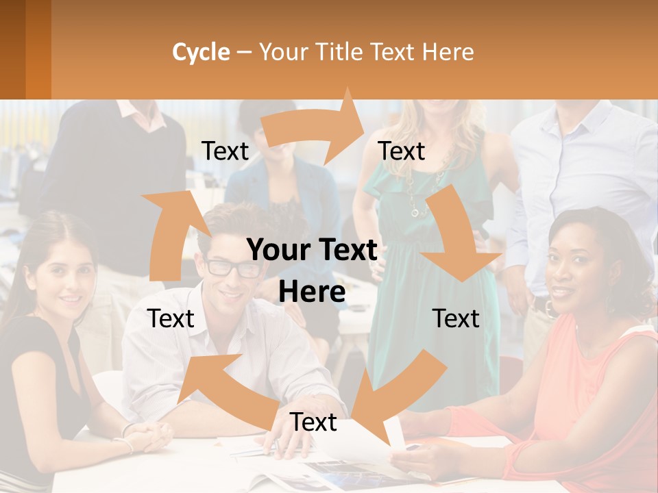 A Group Of People Are Posing For A Picture PowerPoint Template