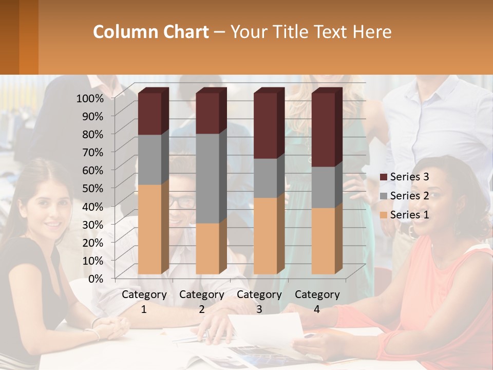 A Group Of People Are Posing For A Picture PowerPoint Template