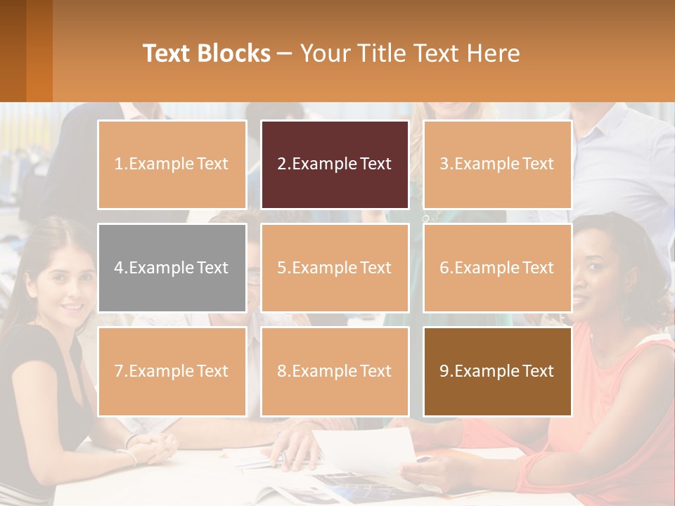 A Group Of People Are Posing For A Picture PowerPoint Template