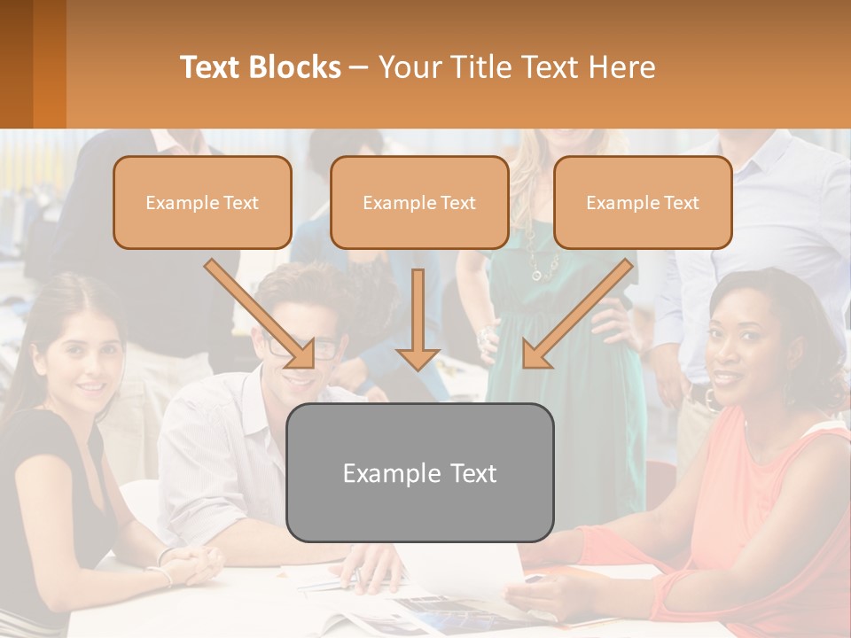 A Group Of People Are Posing For A Picture PowerPoint Template