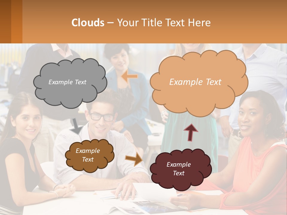 A Group Of People Are Posing For A Picture PowerPoint Template