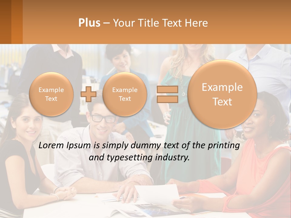 A Group Of People Are Posing For A Picture PowerPoint Template