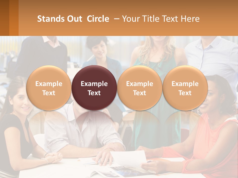 A Group Of People Are Posing For A Picture PowerPoint Template