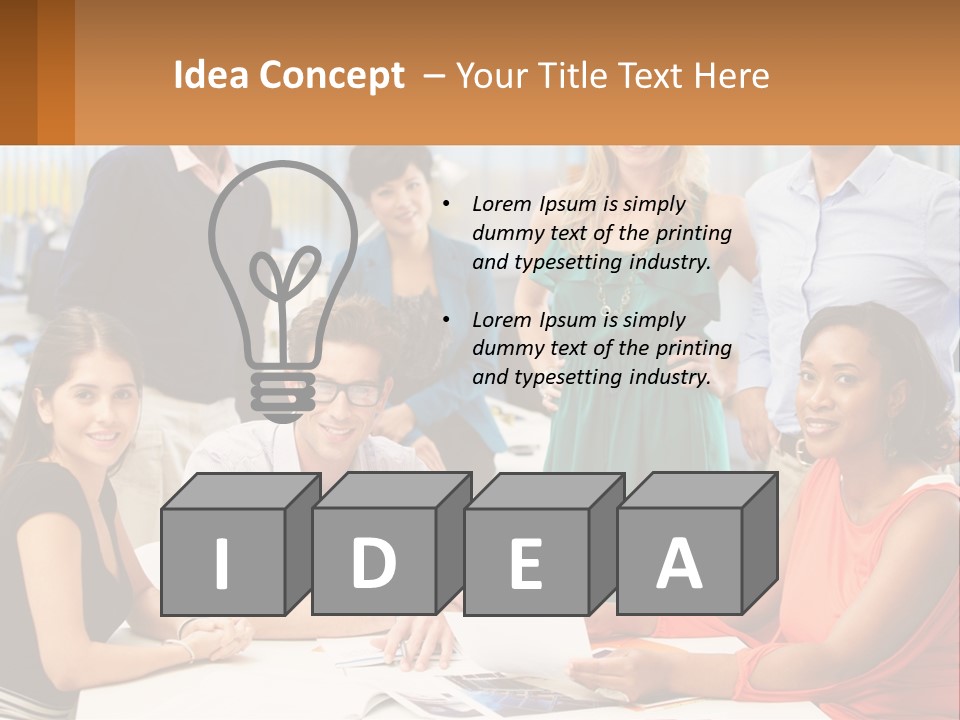 A Group Of People Are Posing For A Picture PowerPoint Template