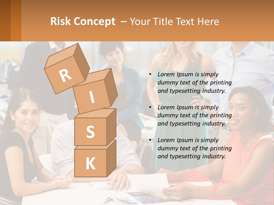 A Group Of People Are Posing For A Picture PowerPoint Template