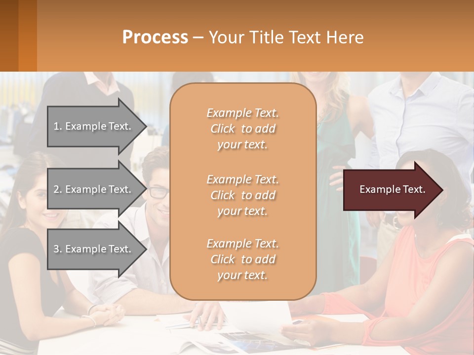 A Group Of People Are Posing For A Picture PowerPoint Template