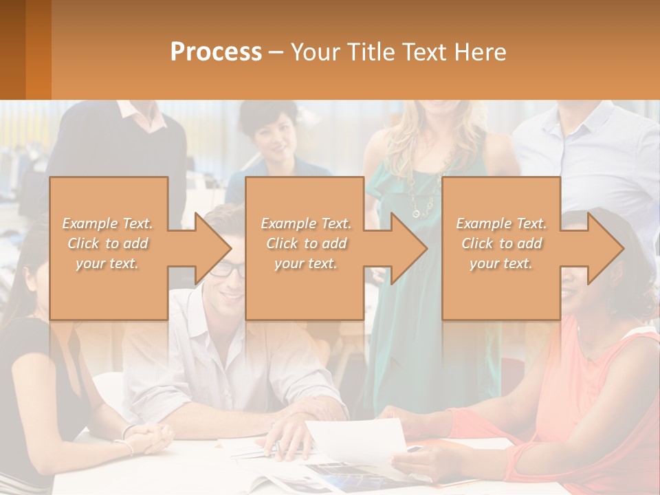 A Group Of People Are Posing For A Picture PowerPoint Template