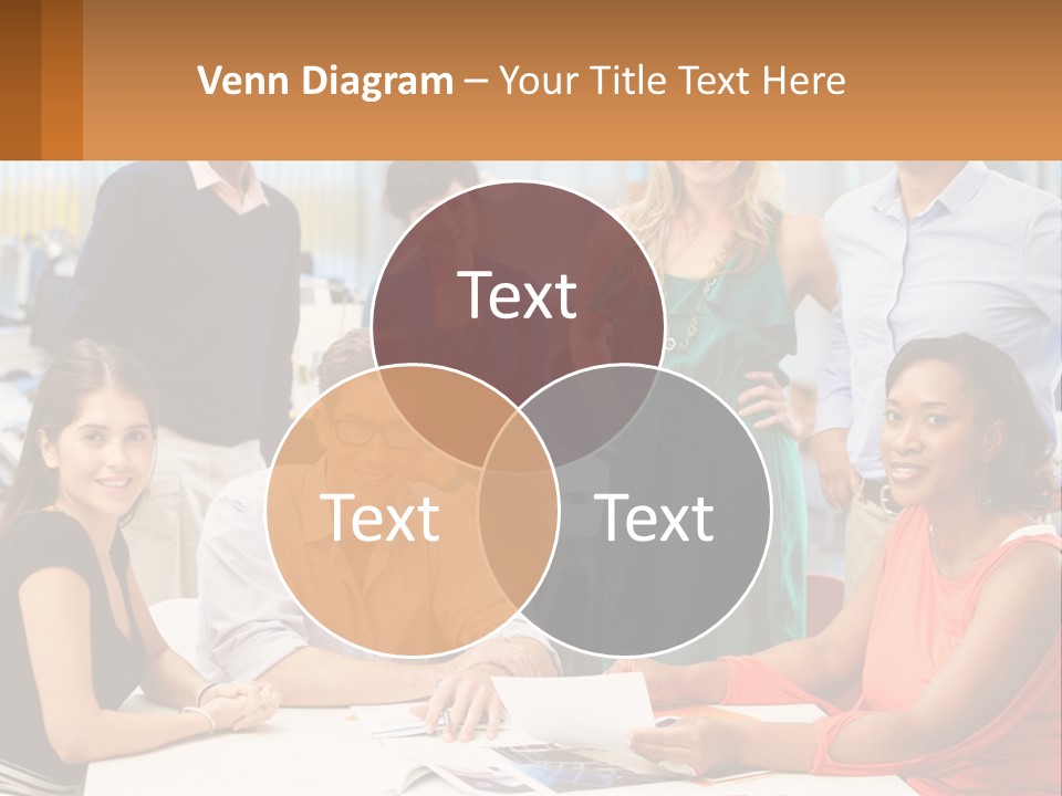 A Group Of People Are Posing For A Picture PowerPoint Template