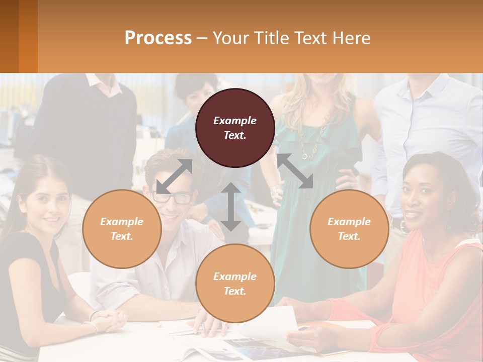 A Group Of People Are Posing For A Picture PowerPoint Template