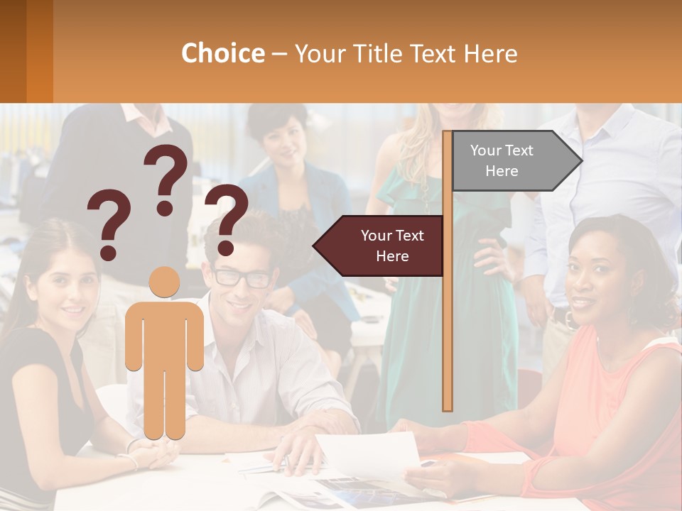 A Group Of People Are Posing For A Picture PowerPoint Template