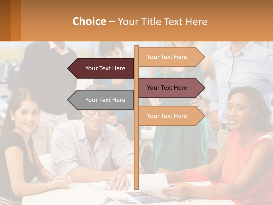 A Group Of People Are Posing For A Picture PowerPoint Template