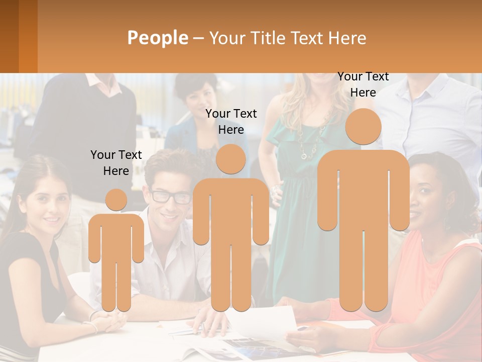 A Group Of People Are Posing For A Picture PowerPoint Template