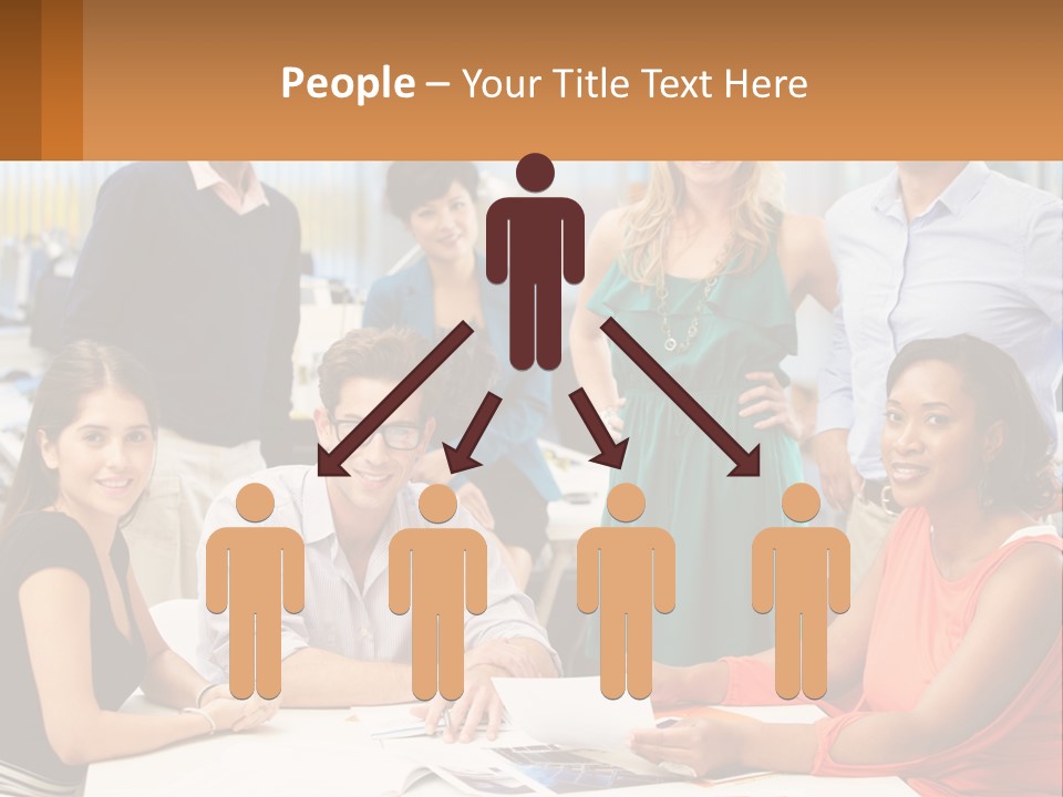 A Group Of People Are Posing For A Picture PowerPoint Template