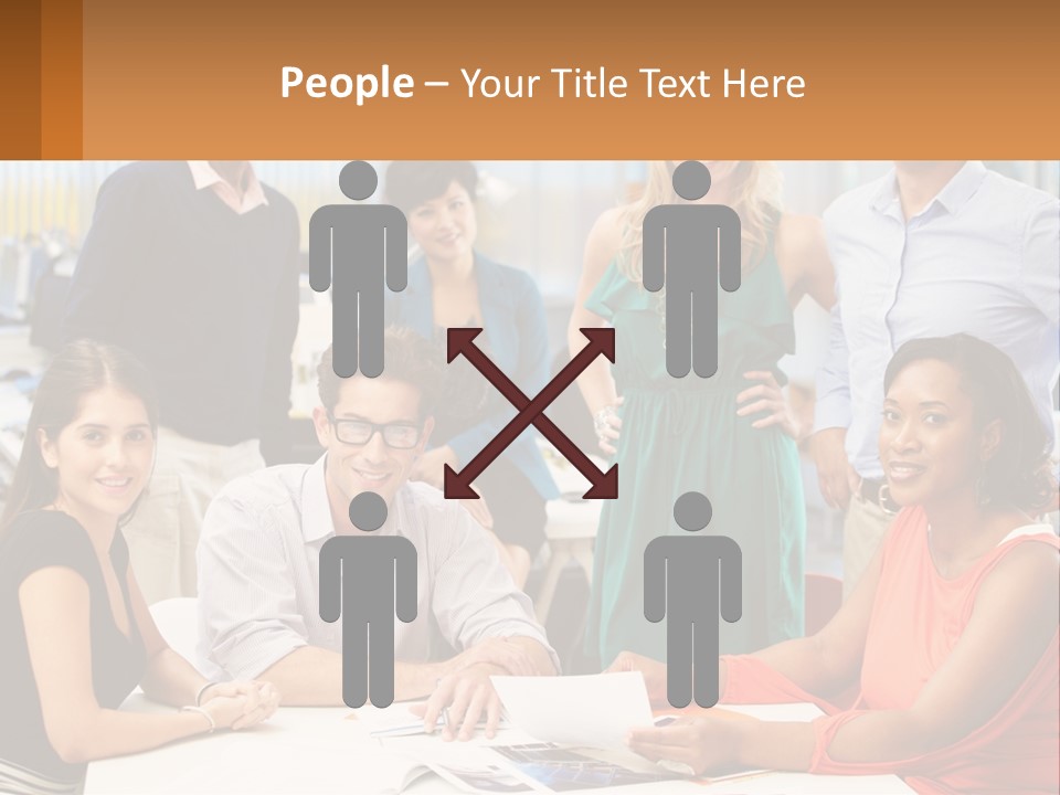 A Group Of People Are Posing For A Picture PowerPoint Template