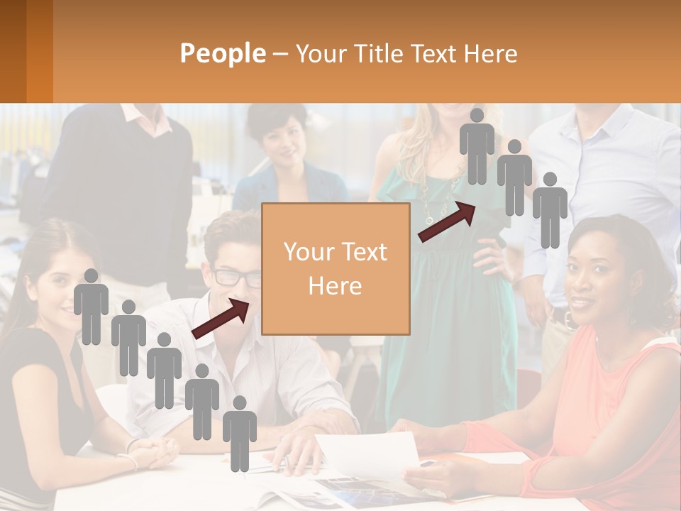 A Group Of People Are Posing For A Picture PowerPoint Template