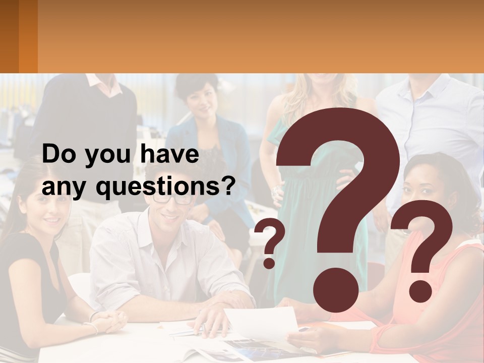 A Group Of People Are Posing For A Picture PowerPoint Template