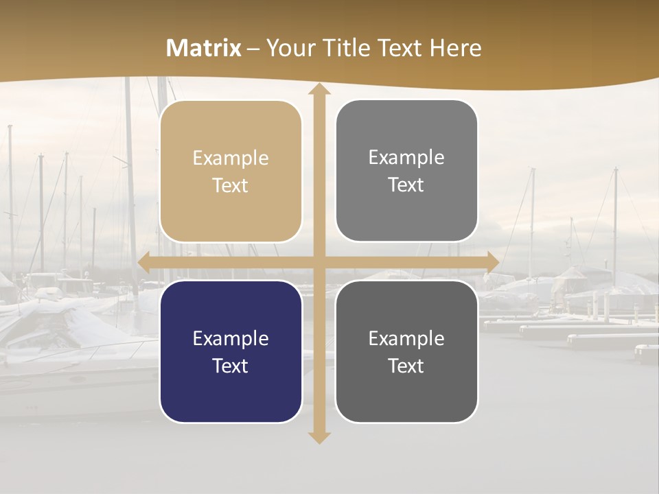 A Group Of Boats Are Docked In The Water PowerPoint Template