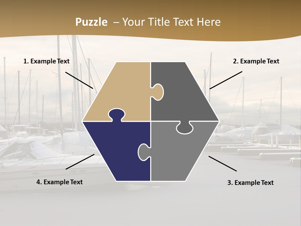 A Group Of Boats Are Docked In The Water PowerPoint Template