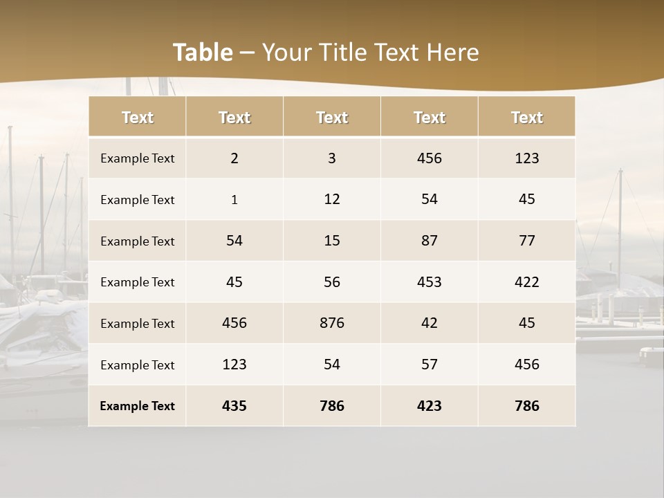 A Group Of Boats Are Docked In The Water PowerPoint Template