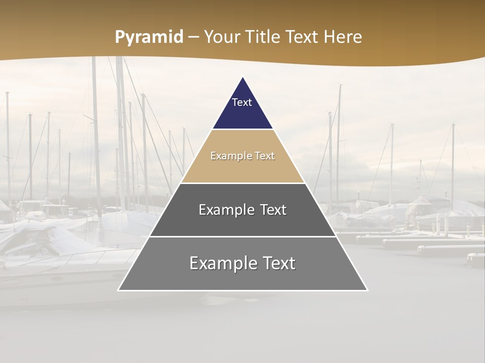 A Group Of Boats Are Docked In The Water PowerPoint Template