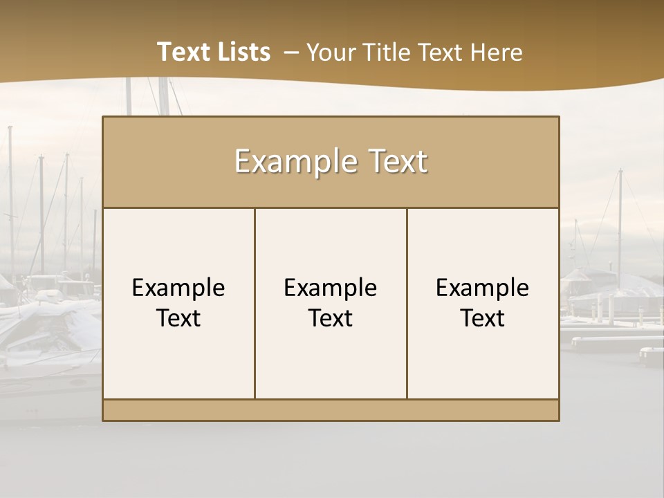 A Group Of Boats Are Docked In The Water PowerPoint Template