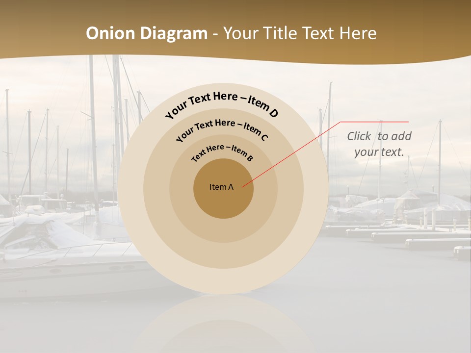 A Group Of Boats Are Docked In The Water PowerPoint Template