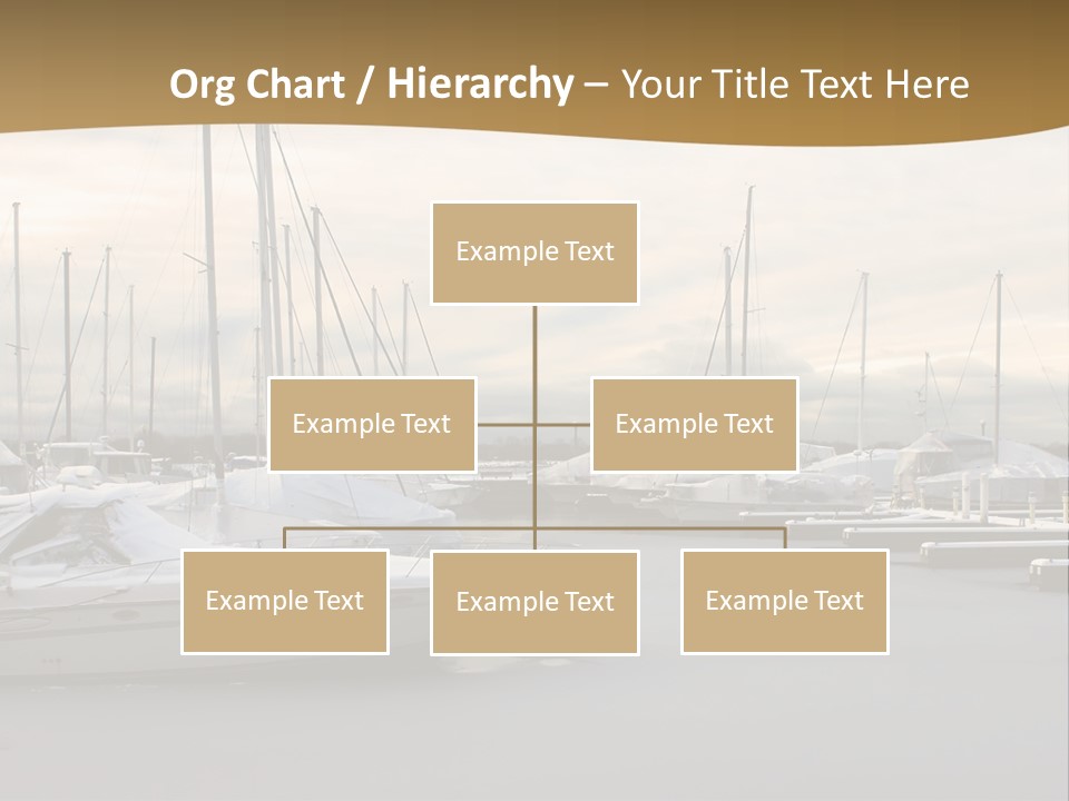 A Group Of Boats Are Docked In The Water PowerPoint Template