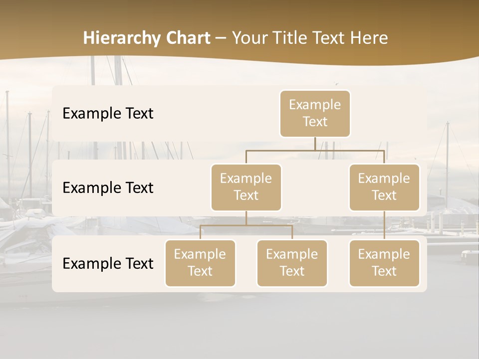 A Group Of Boats Are Docked In The Water PowerPoint Template