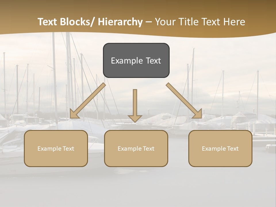 A Group Of Boats Are Docked In The Water PowerPoint Template