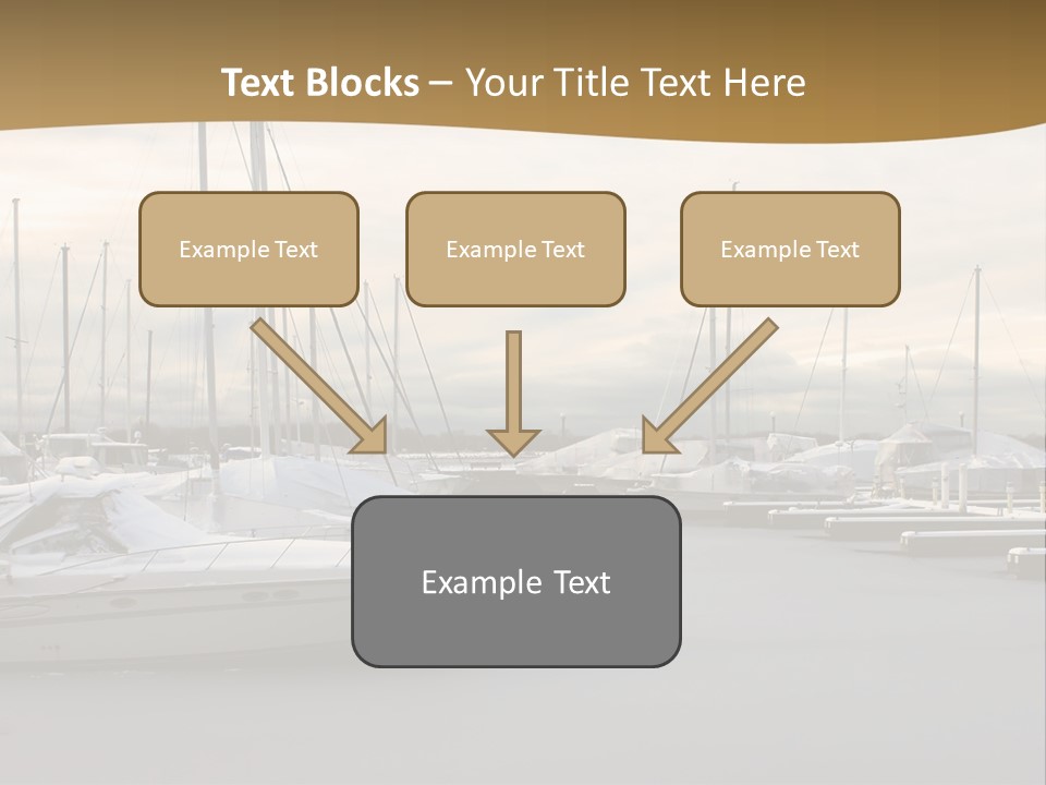A Group Of Boats Are Docked In The Water PowerPoint Template