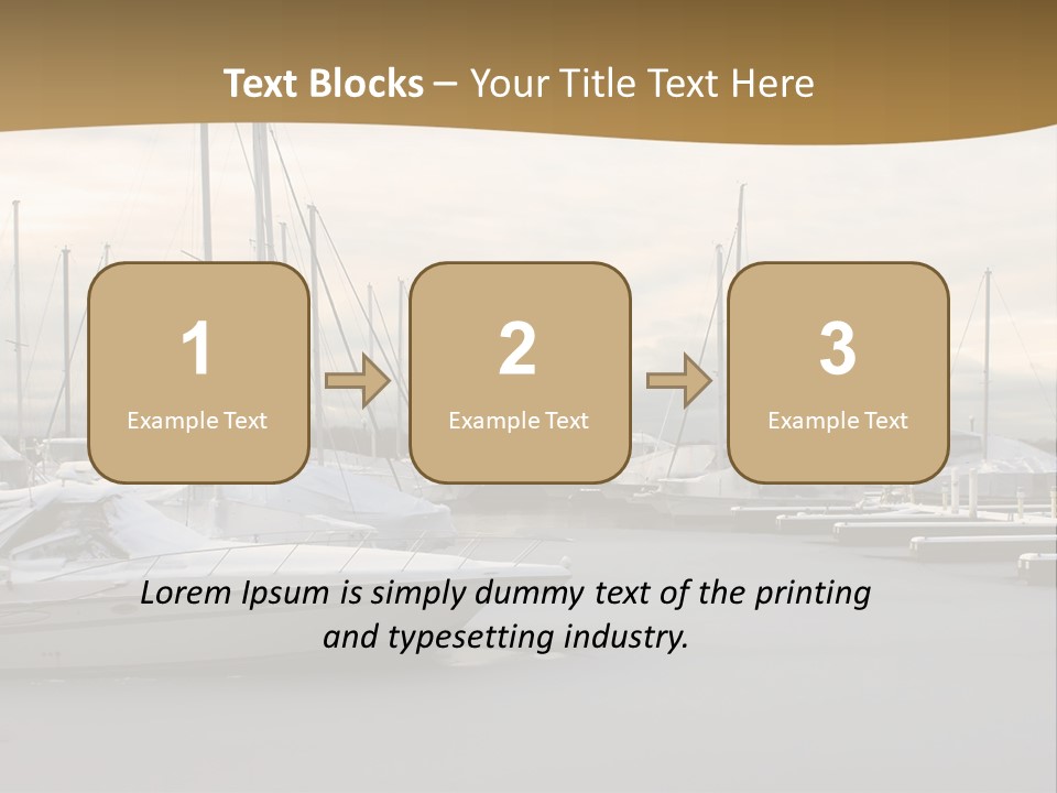 A Group Of Boats Are Docked In The Water PowerPoint Template