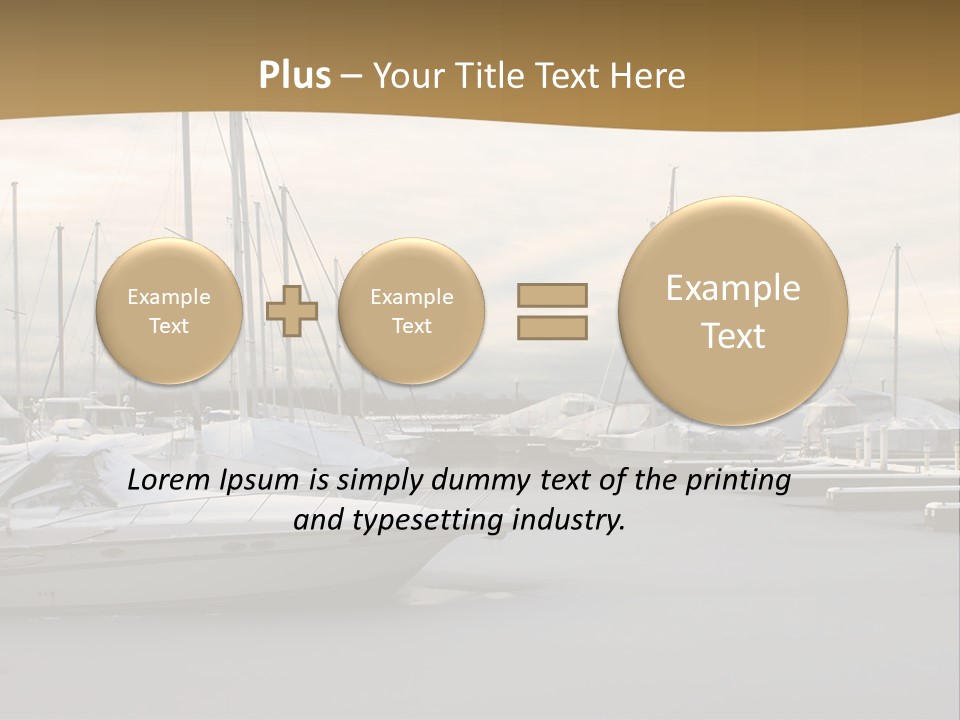 A Group Of Boats Are Docked In The Water PowerPoint Template
