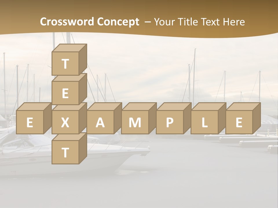 A Group Of Boats Are Docked In The Water PowerPoint Template