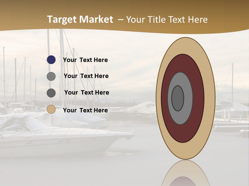 A Group Of Boats Are Docked In The Water PowerPoint Template