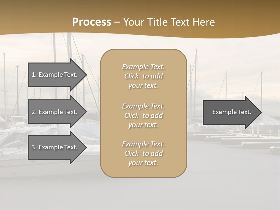 A Group Of Boats Are Docked In The Water PowerPoint Template