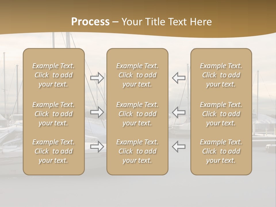 A Group Of Boats Are Docked In The Water PowerPoint Template