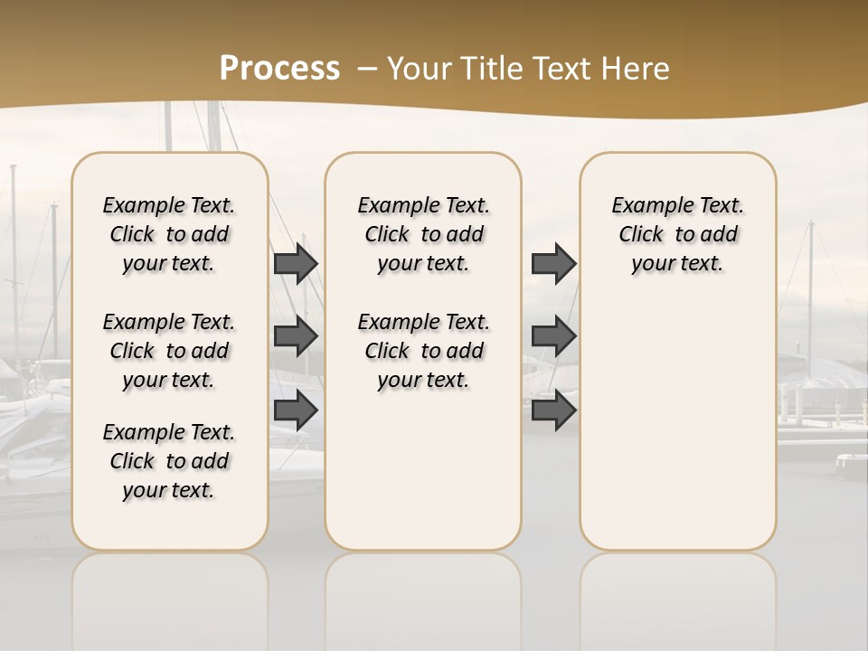 A Group Of Boats Are Docked In The Water PowerPoint Template